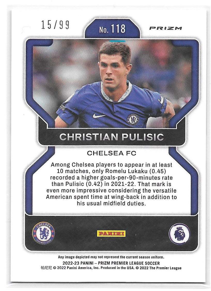 Christian Pulisic (Chelsea FC) Pink Breakaway /99 Panini Prizm Premier League 22-23