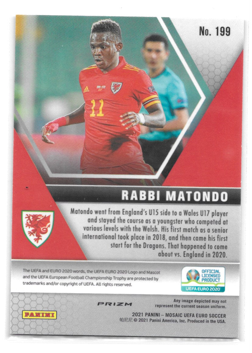 Rabbi Matondo (Wales) Camo Pink Panini Mosaic UEFA Euro 2020