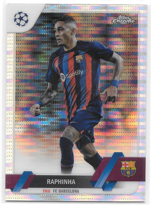 Raphinha (FC Barcelona) Pulsar Refractor Topps Chrome UEFA Club Competitions 22-23