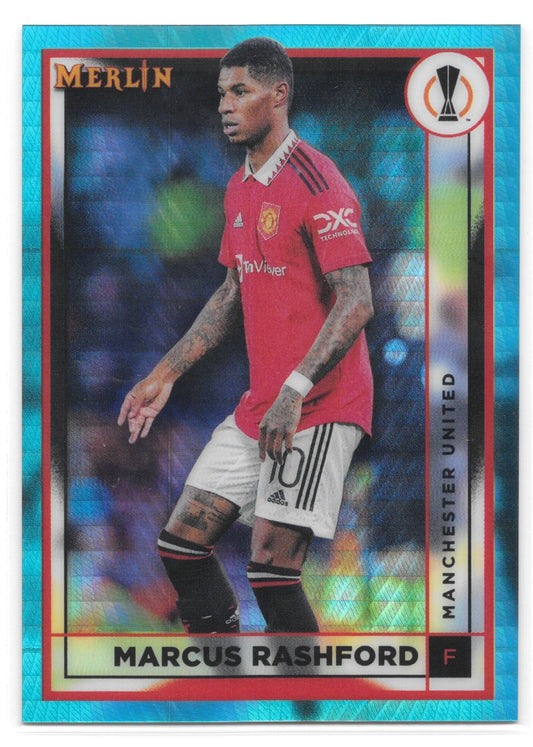 Marcus Rashford (Manchester United) Aqua Prism Refractor Topps Merlin Chrome UCC 22-23