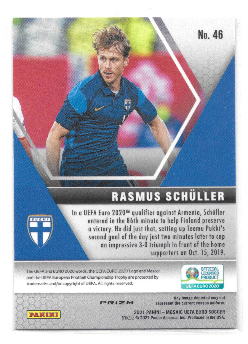 Rasmus Schuller (Finland) Camo Pink Panini Mosaic UEFA Euro 2020