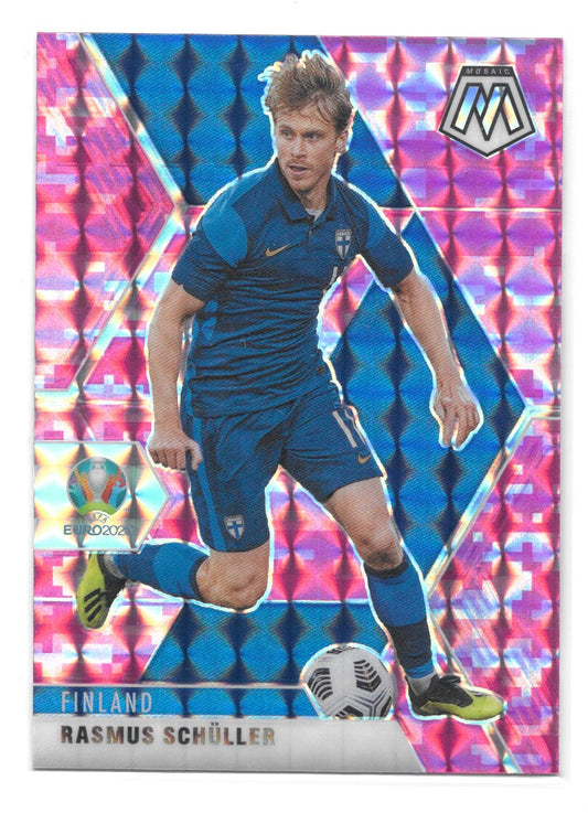 Rasmus Schuller (Finland) Camo Pink Panini Mosaic UEFA Euro 2020