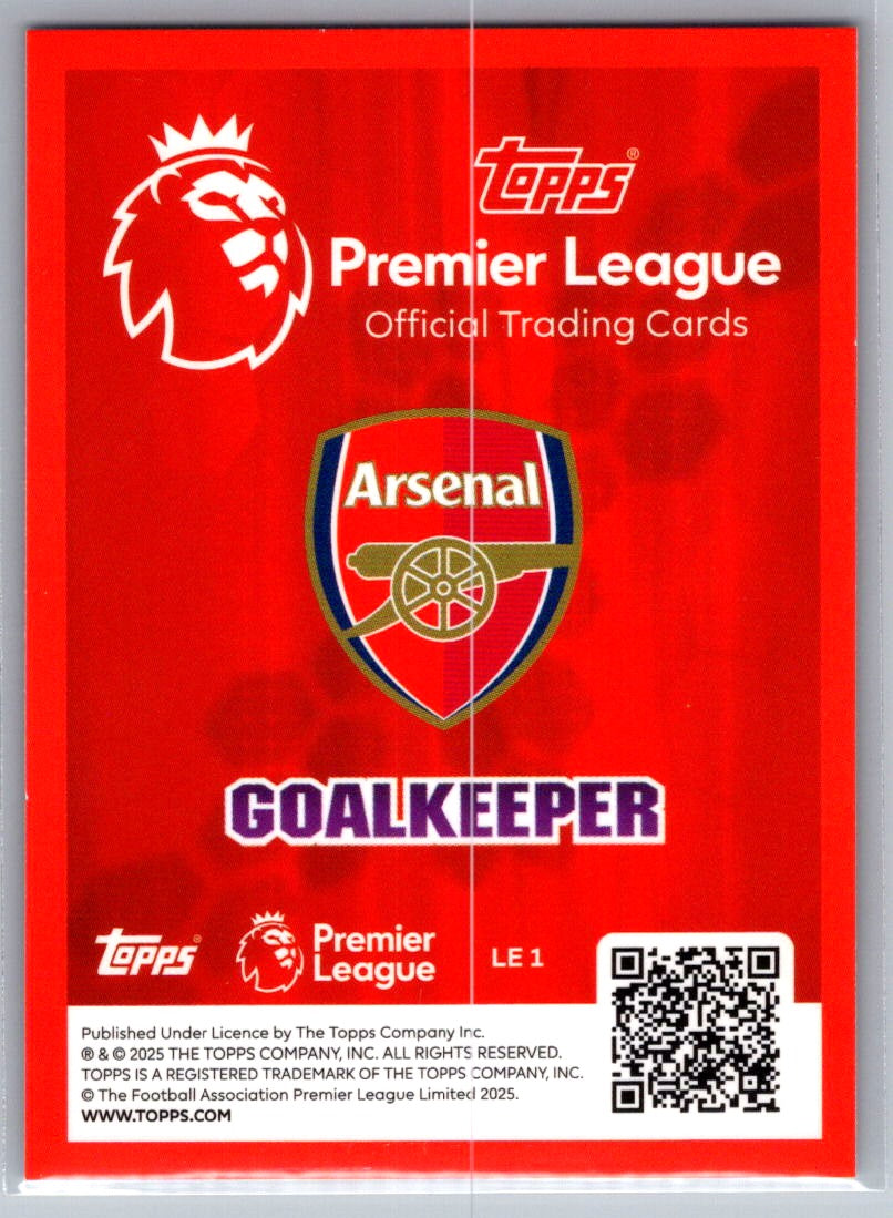David Raya (Arsenal) Limited Edition Topps Premier League 25-26