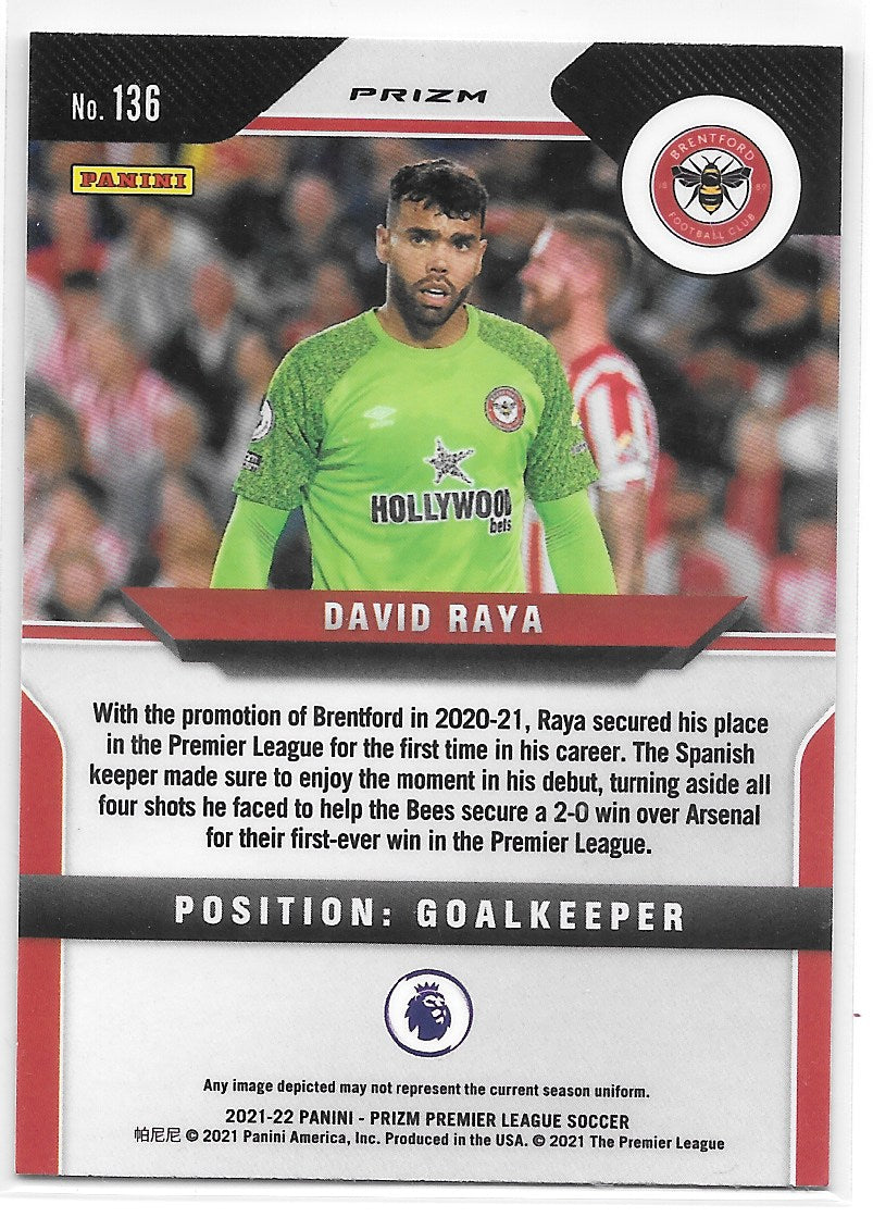 David Raya (Brentford FC) Orange Mojo RC Panini Prizm Premier League 21-22