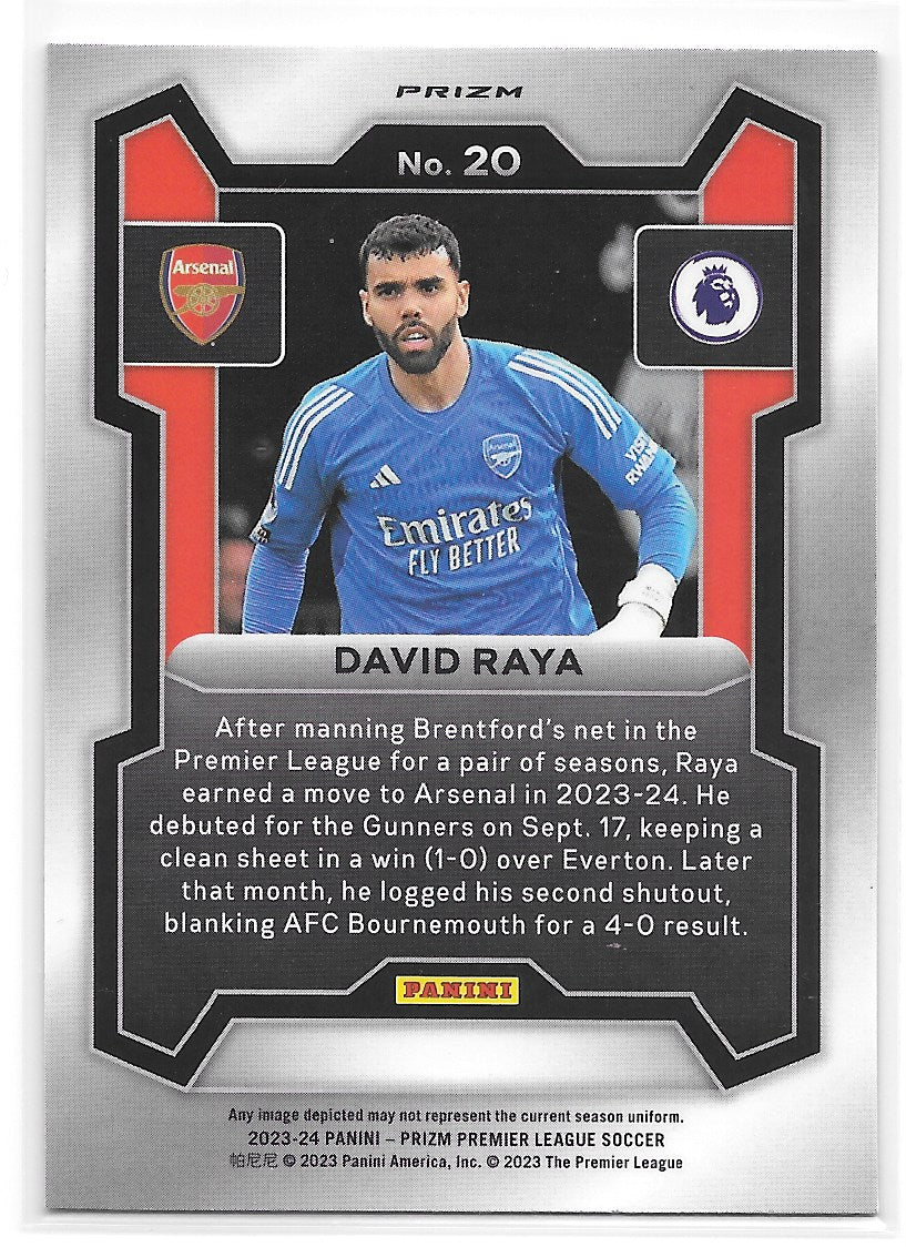 David Raya (Arsenal FC) Pink Mosaic Panini Prizm Premier League 23-24