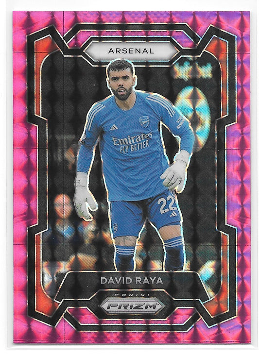 David Raya (Arsenal FC) Pink Mosaic Panini Prizm Premier League 23-24