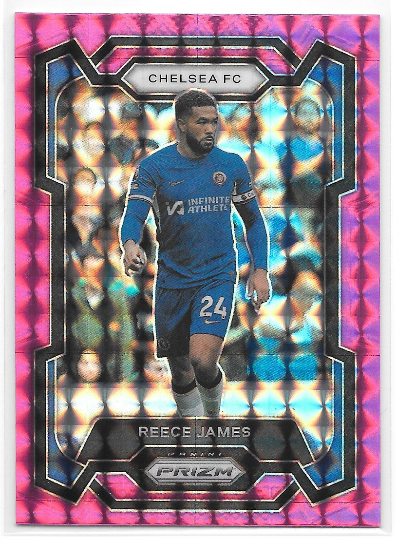 Reece James (Chelsea FC) Pink Mosaic Panini Prizm Premier League 23-24