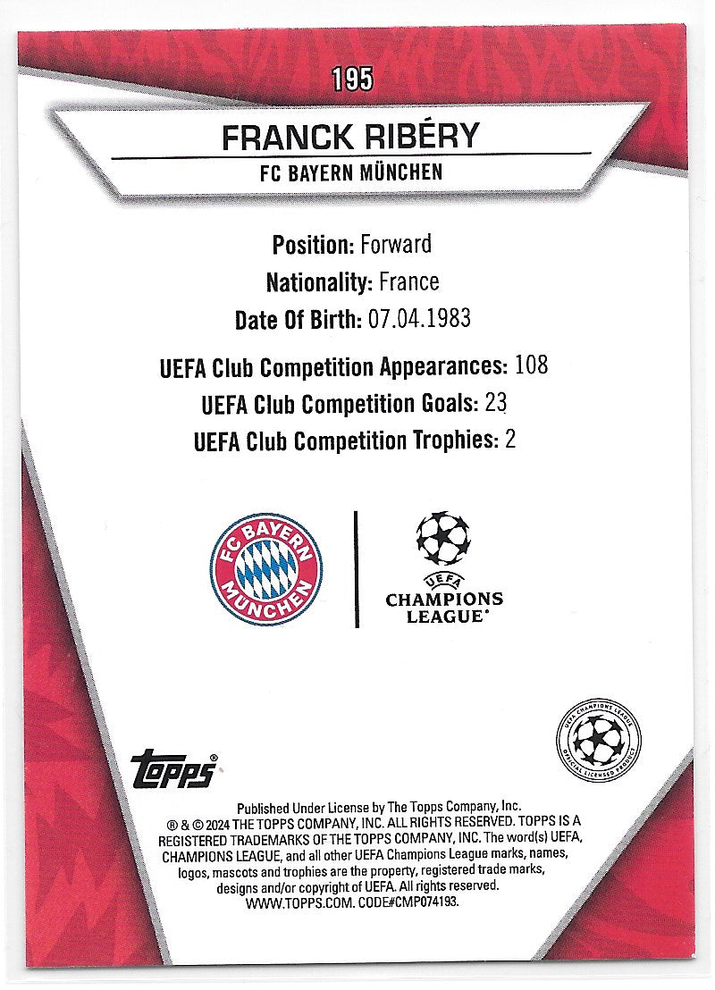 Franck Ribery (FC Bayern Munchen) Green Uncommon Topps UCC SuperStars 23-24