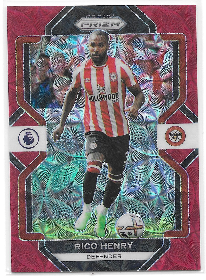 Rico Henry (Brentford FC) Red Choice /30 Panini Prizm Premier League 22-23