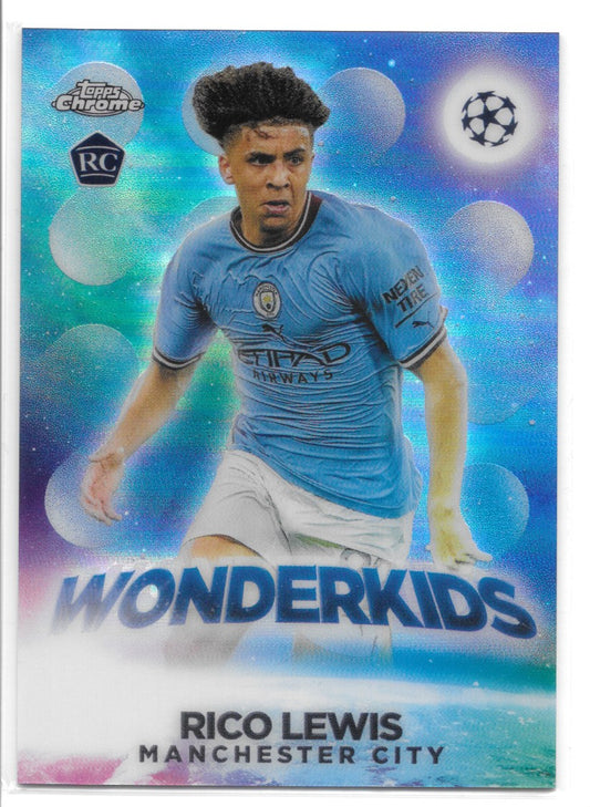 Rico Lewis -Manchester City- Wonderkids RC Topps Chrome UEFA Club Competitions 22-23