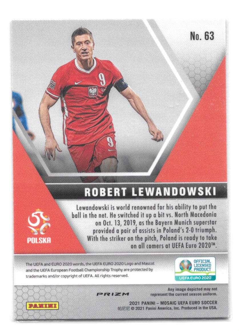 Robert Lewandowski (Poland) Camo Pink Panini UEFA Euro 2020