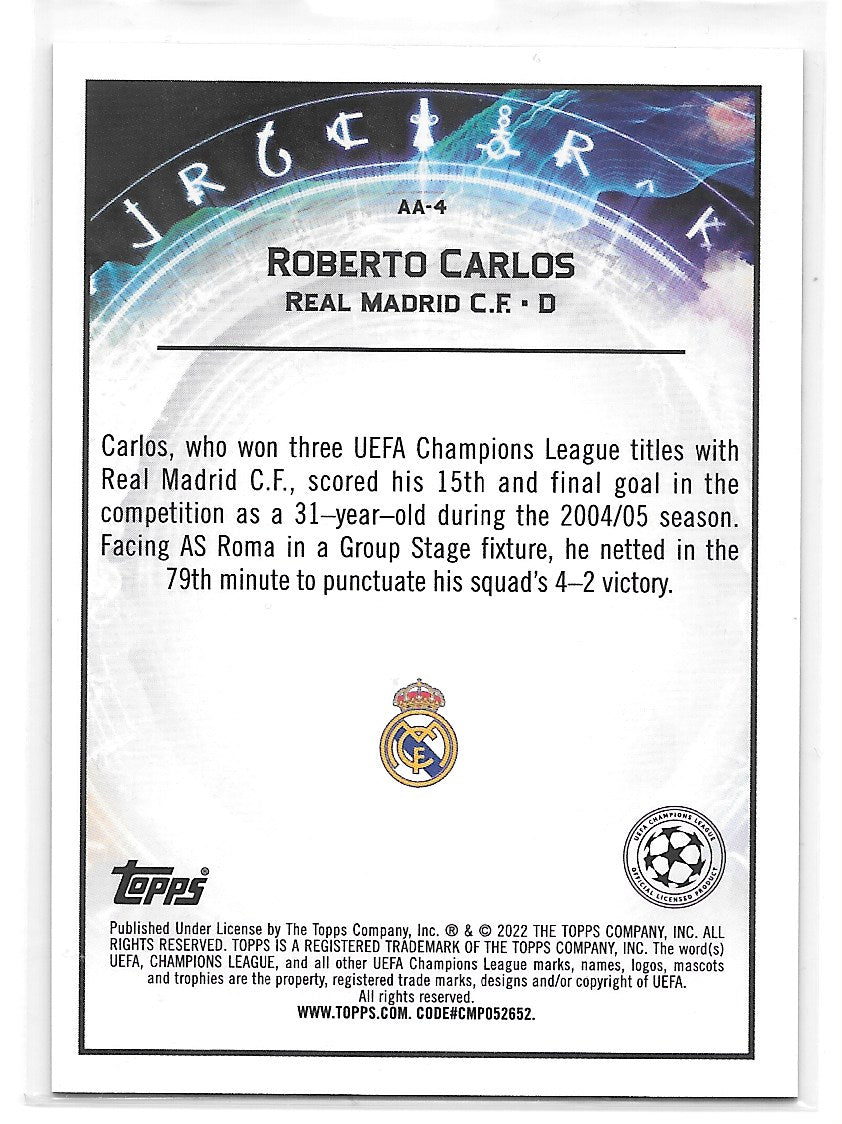 Roberto Carlos (Real Madrid CF) Ageless Alchemy Topps Merlin Chrome 21-22