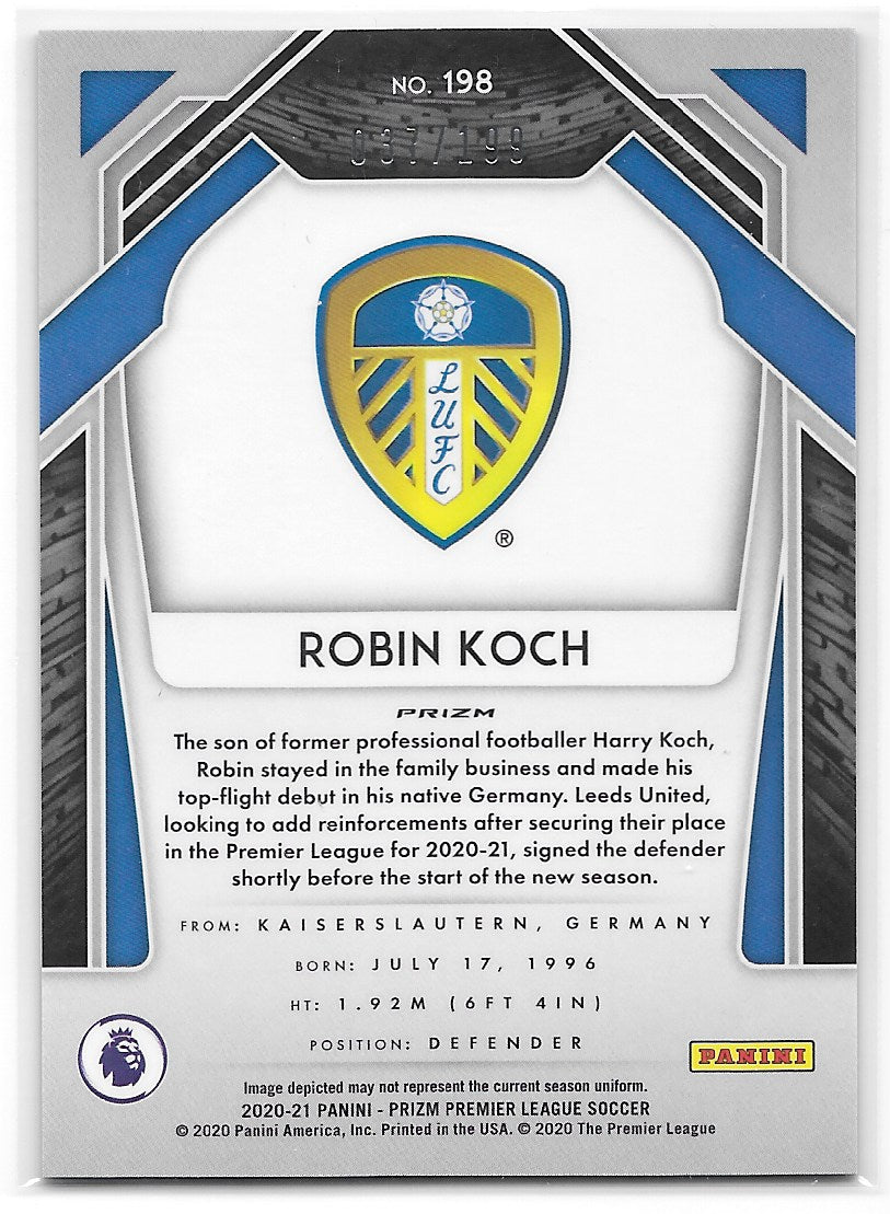 Robin Koch (Leeds United FC) Blue Prizm /199 Panini Prizm Premier League 20-21