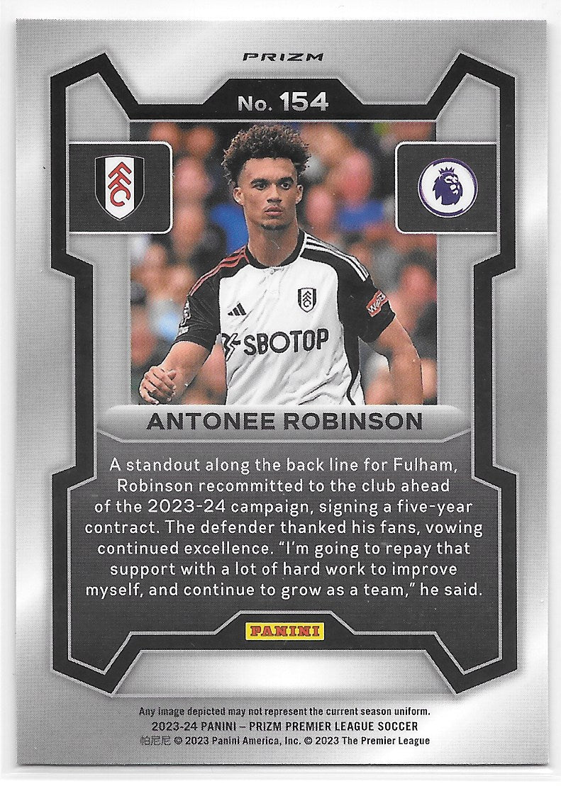 Antonee Robinson (Fulham) Pink Mosaic Panini Prizm Premier League 23-24