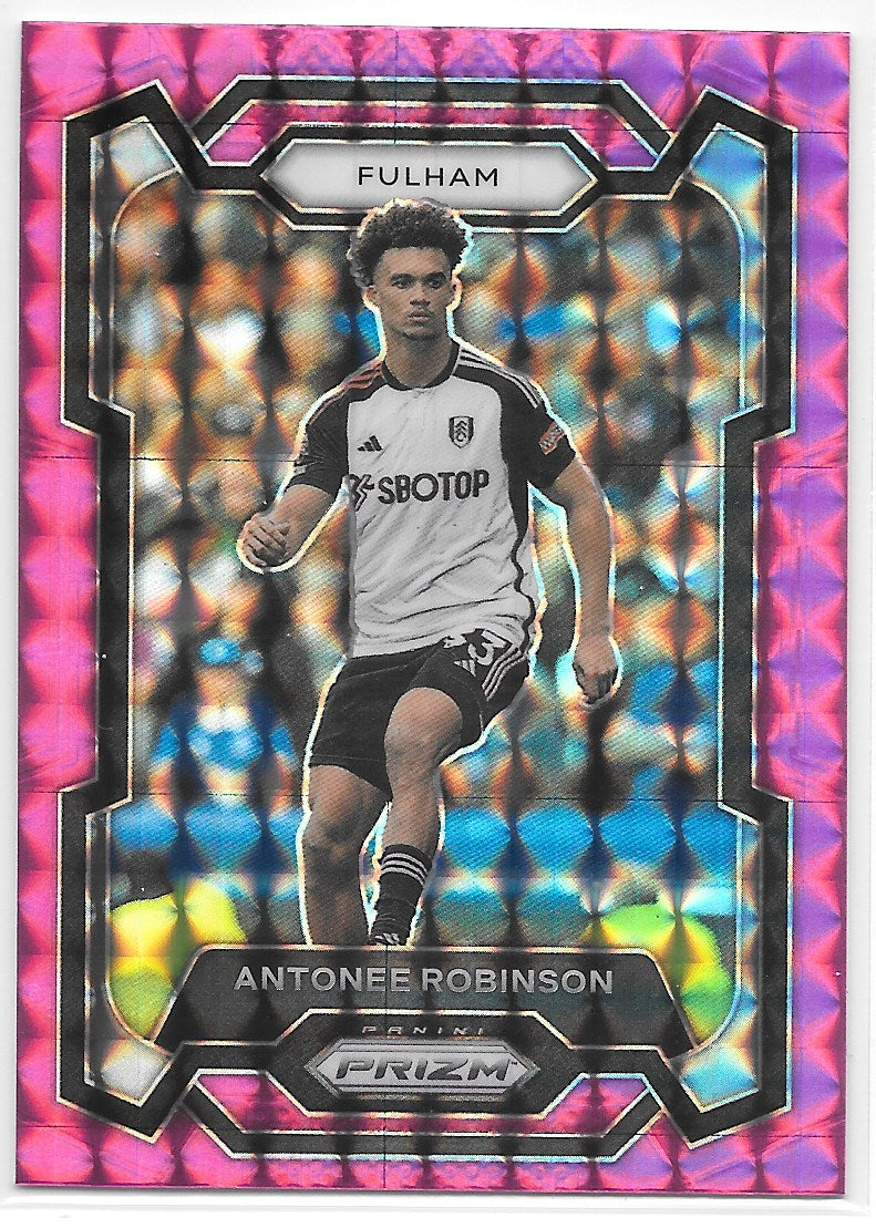 Antonee Robinson (Fulham) Pink Mosaic Panini Prizm Premier League 23-24