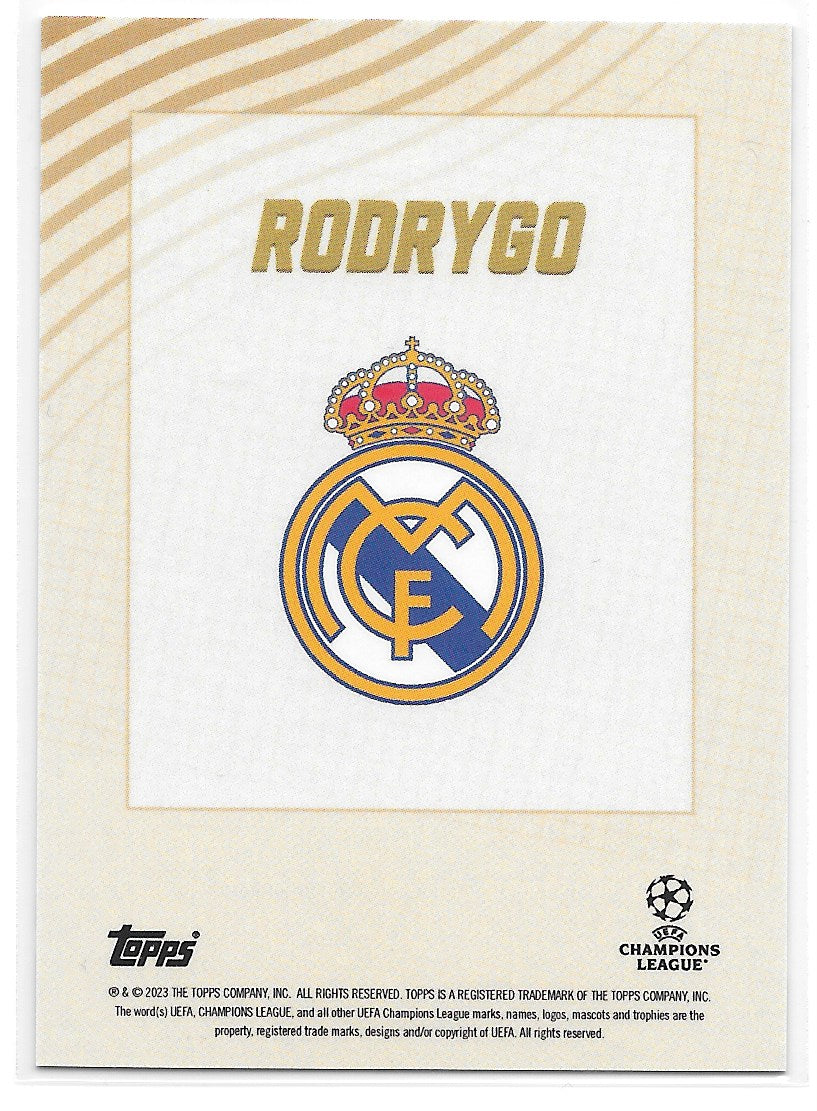 Rodrygo (Real Madrid) Gold Topps Gold x Dan Leydon UEFA 22-23