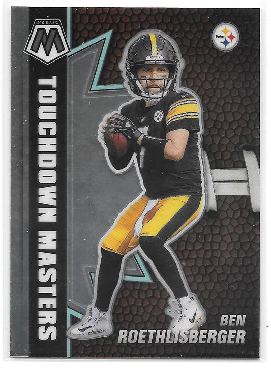 Ben Roethlisberger (Pittsburgh Steelers) Touchdown Masters Panini Mosaic Football 2021