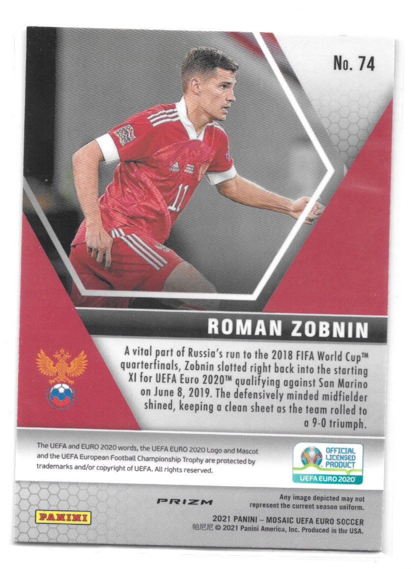 Roman Zobnin (Russia) Camo Pink Panini Mosaic UEFA Euro 2020