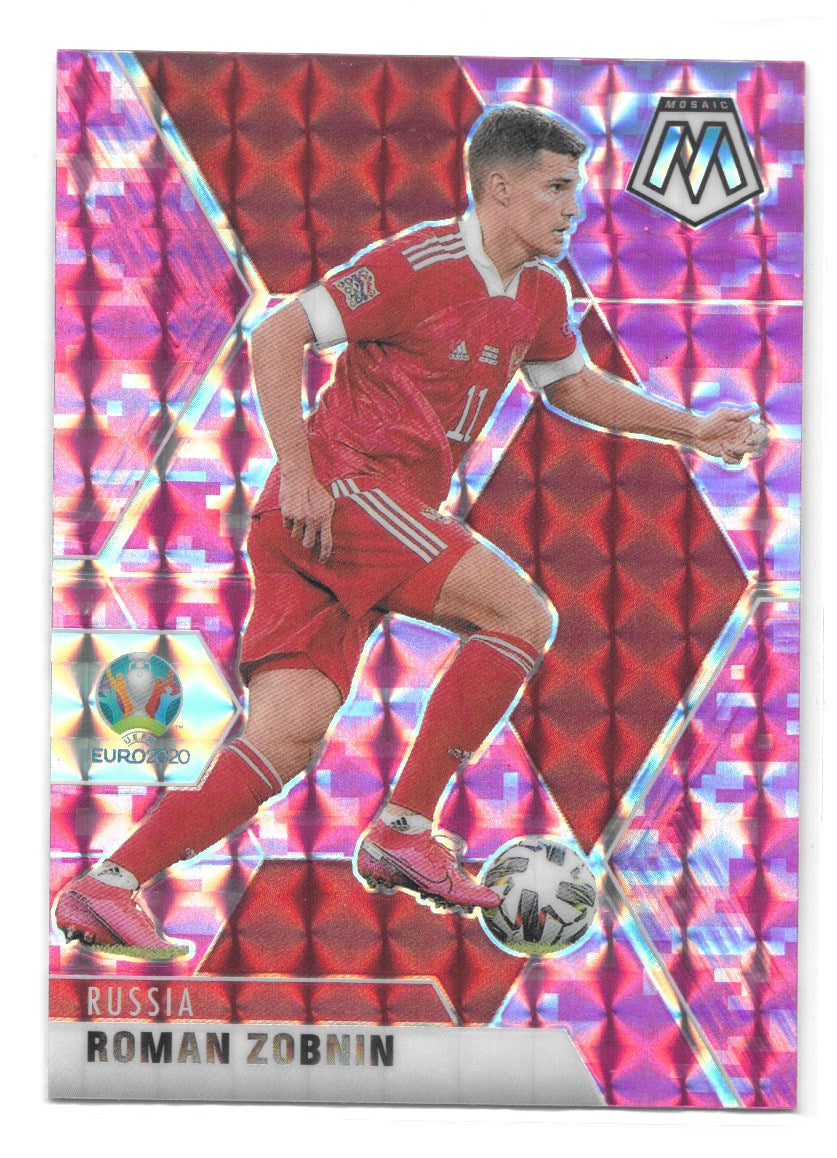 Roman Zobnin (Russia) Camo Pink Panini Mosaic UEFA Euro 2020