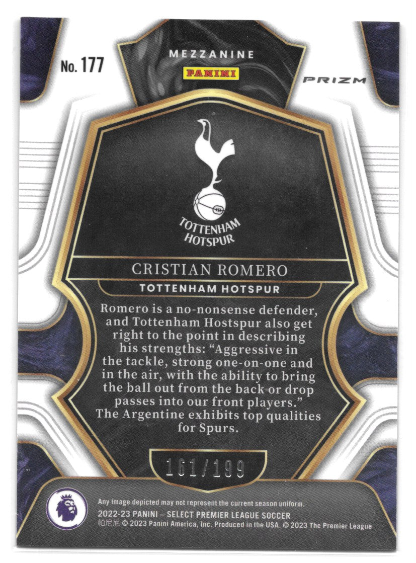 Cristian Romero (Tottenham Hotspur) Mezzanine Camo /199 Panini Select Premier League 22-23