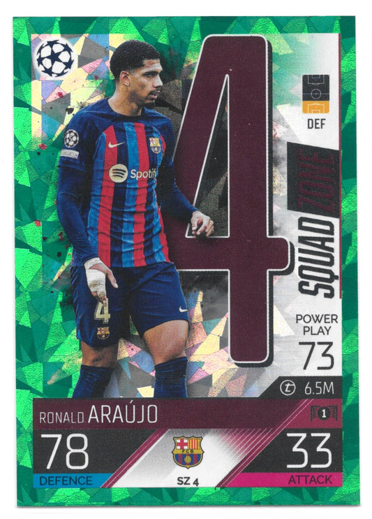 Ronald Araujo (FC Barcelona) Green Emerald Squad Zone Match Attax Extra 2023