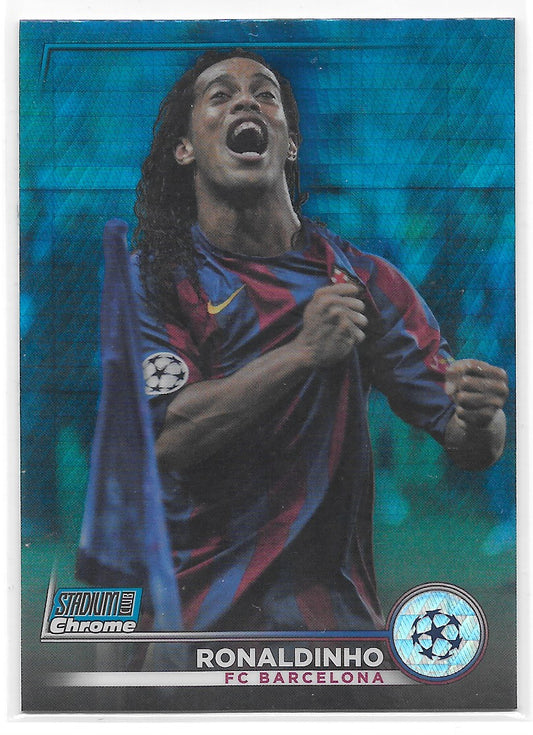 Ronaldinho (FC Barcelona) Blue Prism Refractor Topps Stadium Club Chrome 22-23