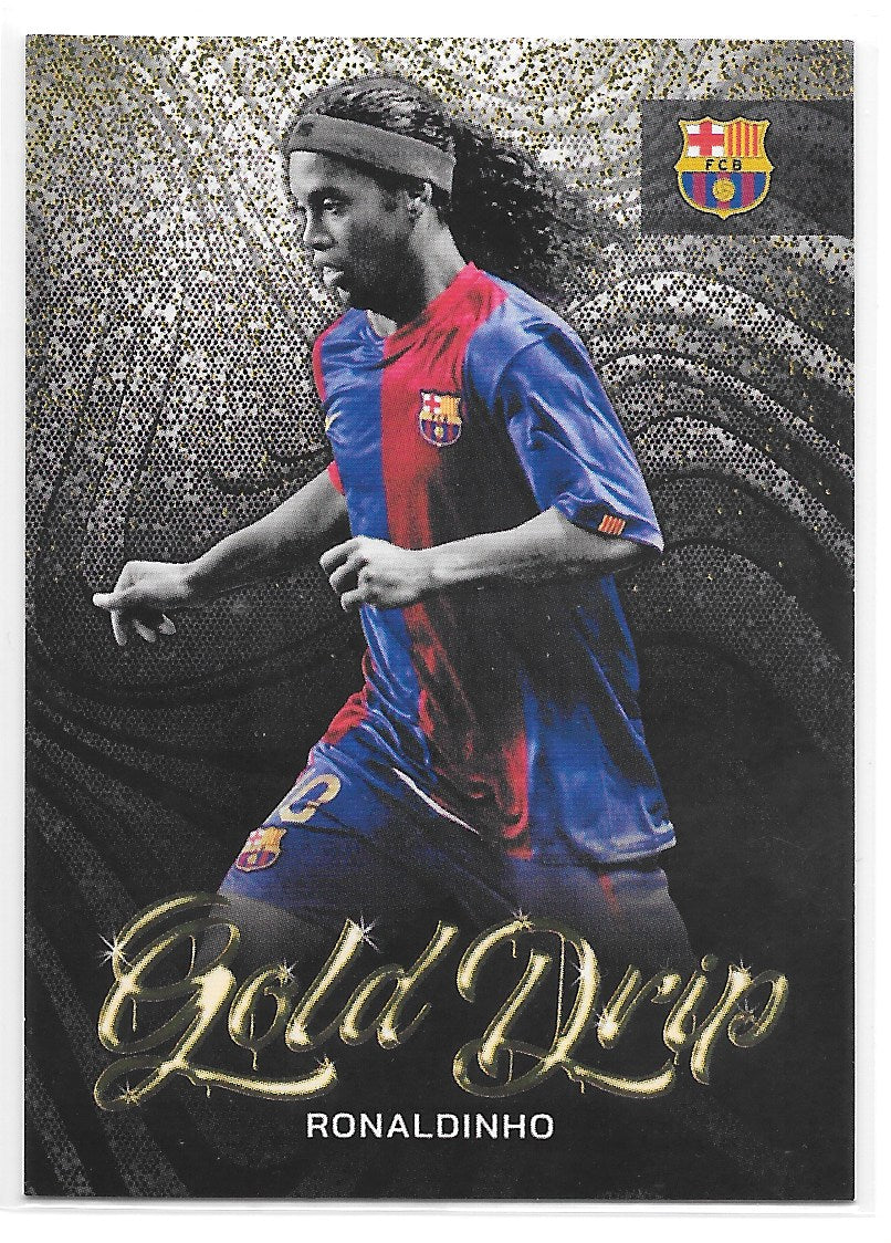 Ronaldinho (FC Barcelona) Gold Drip Topps FC Barcelona Team Set 22-23