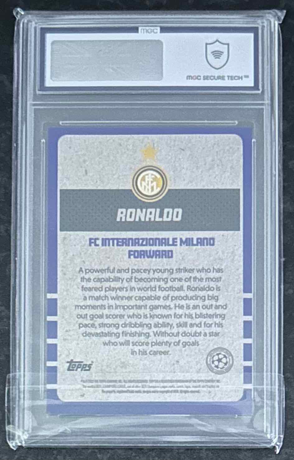 Ronaldo (FC Internazionale Milano) Base Topps UCL The Lost Rookies 2022 MGC 9