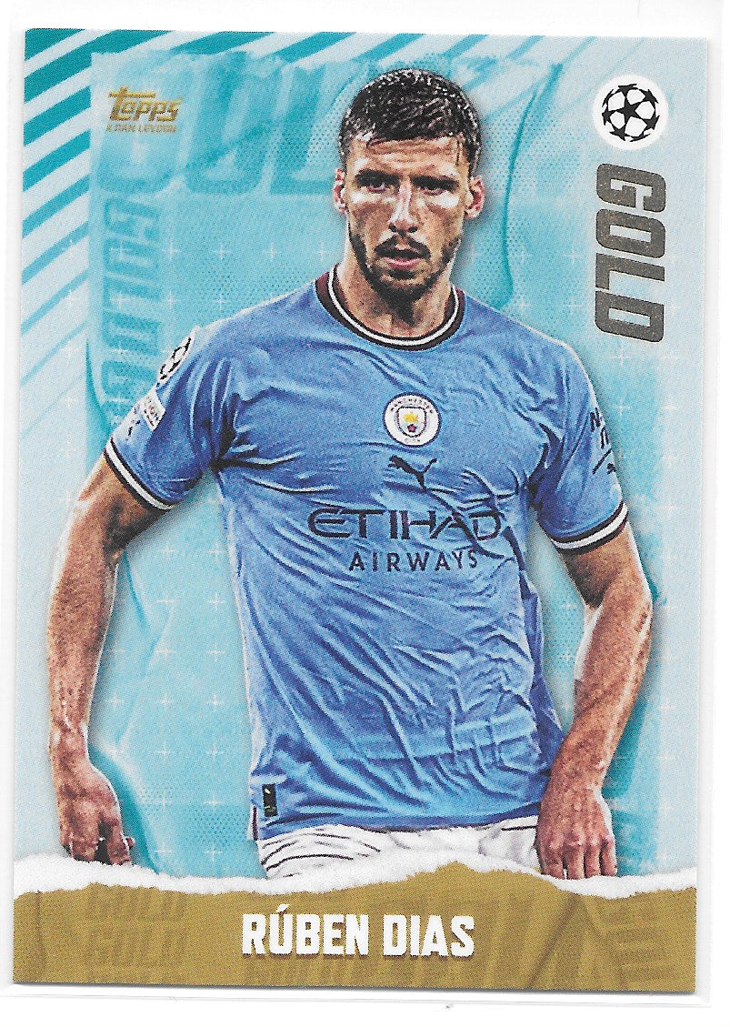 Ruben Dias (Manchester City) Gold Topps Gold x Dan Leydon UEFA 22-23