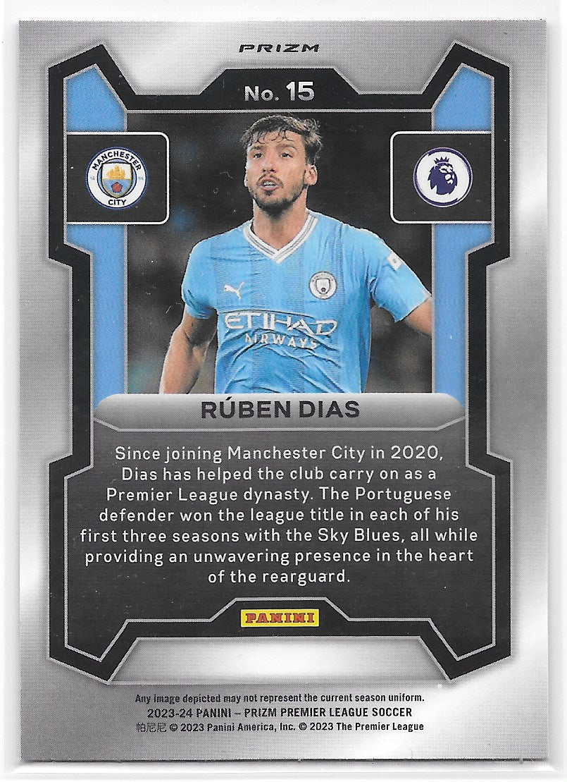 Ruben Dias (Manchester City) Pink Mosaic Panini Prizm Premier League 23-24