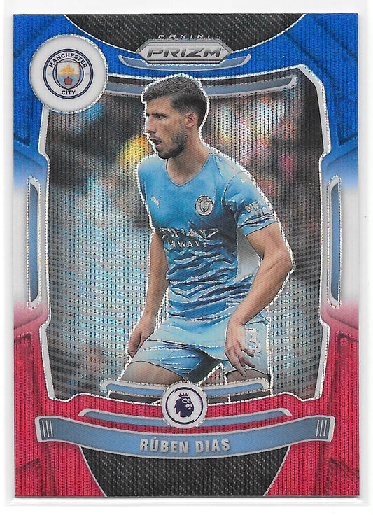 Ruben Dias (Manchester City) Red White Blue Panini Prizm Premier League 21-22