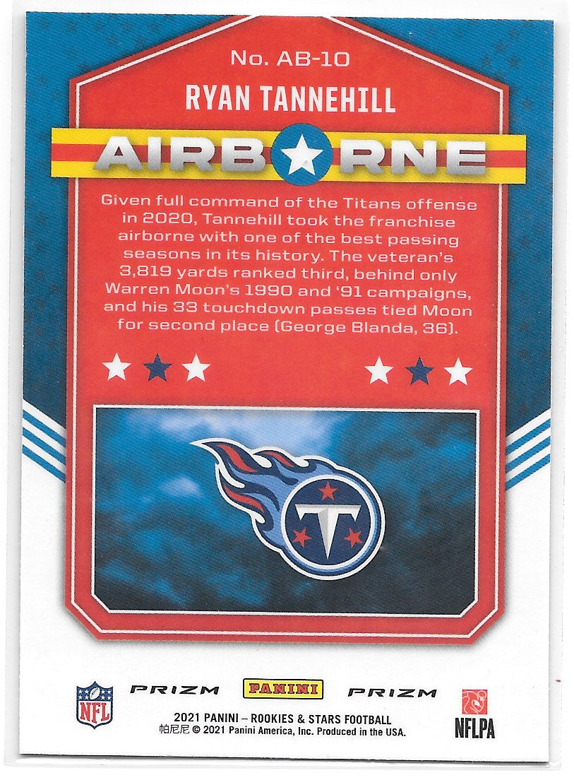 Ryan Tannehill (Tennessee Titans) Airborne Red Scope Panini Rookies & Stars Football 2021