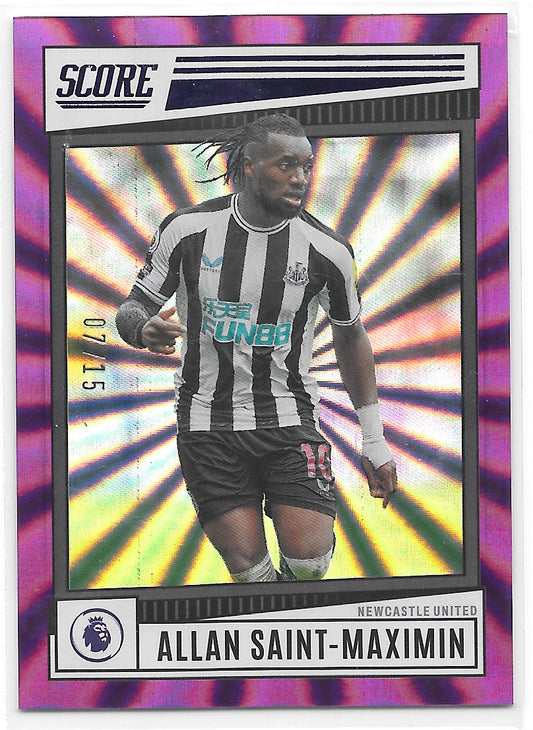 Allan Saint-Maximin (Newcastle United) Purple Laser /15 Panini Score Premier League 22-23