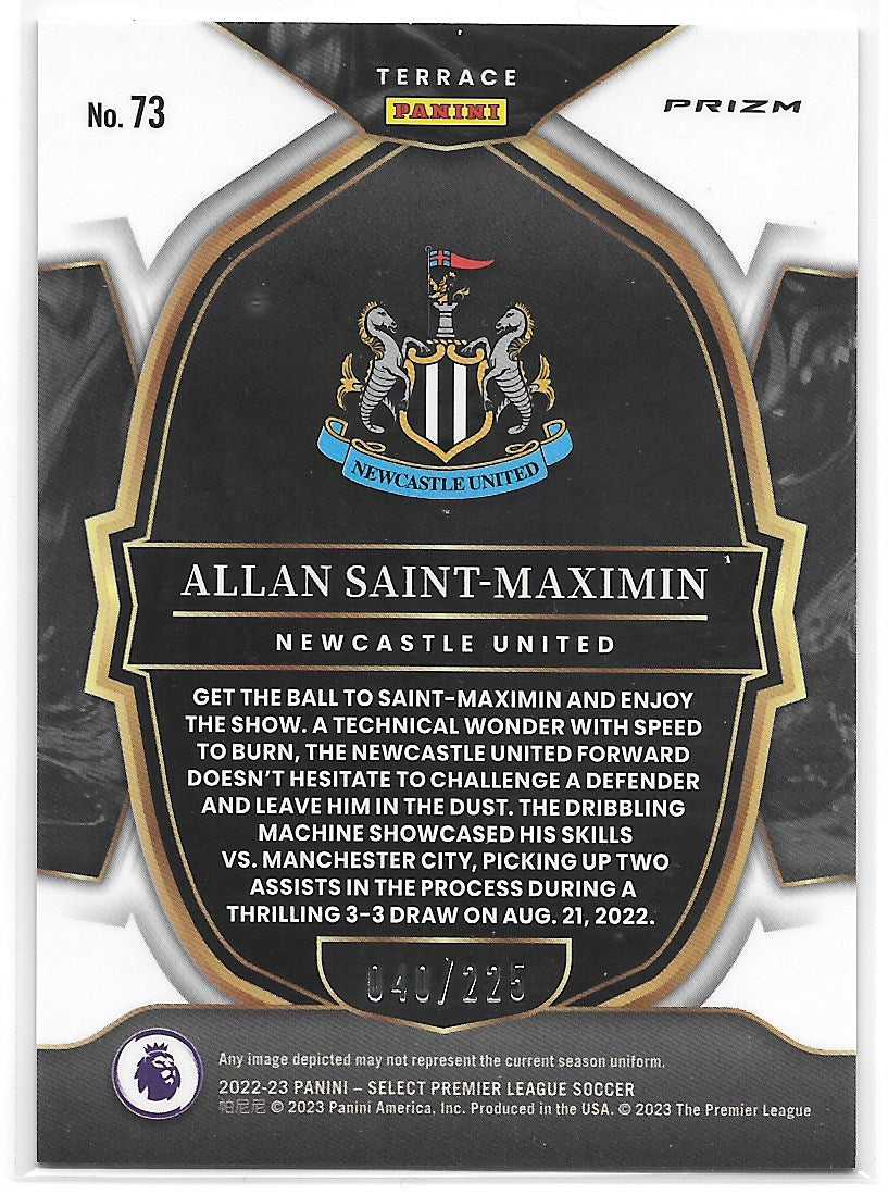 Allan Saint-Maximin (Newcastle United) Terrace Camo /225 Panini Select Premier League 22-23