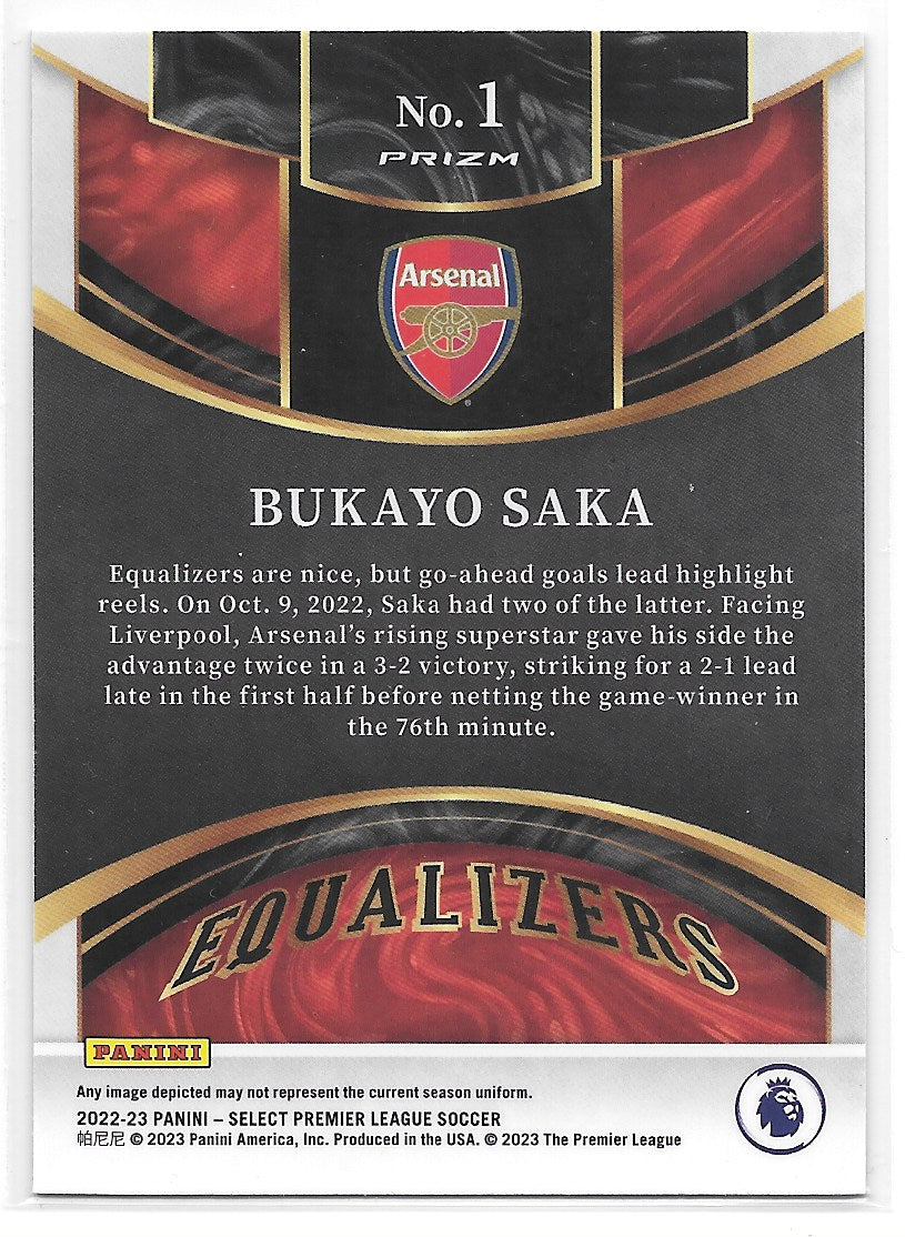 Bukayo Saka (Arsenal FC) Equalizers Panini Select Premier League 22-23