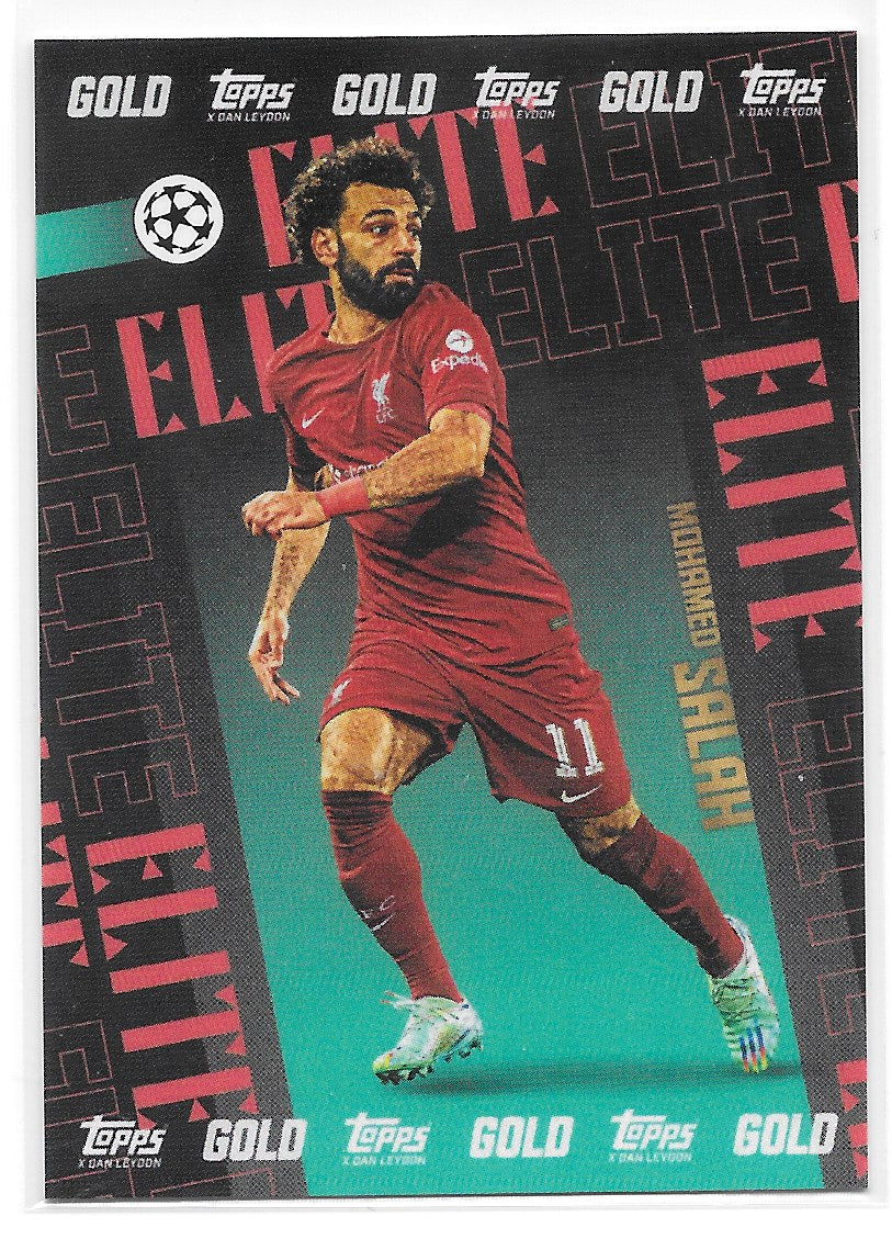 Mohamed Salah (Liverpool FC) Elite Topps Gold x Dan Leydon UEFA 22-23