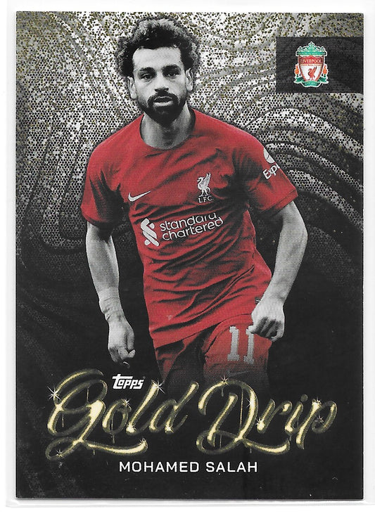 Mohamed Salah (Liverpool FC) Gold Drip Topps Liverpool Team Set 22-23