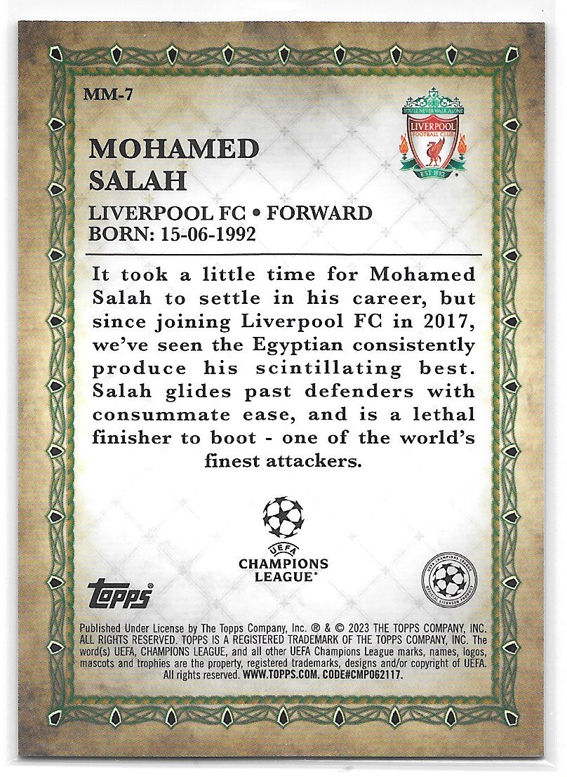 Mohamed Salah (Liverpool FC) Merlin’s Masters Topps Merlin Chrome UCC 22-23