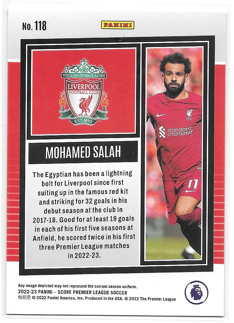 Mohamed Salah (Liverpool FC) Silver Swirl /25 Panini Score Premier League 22-23