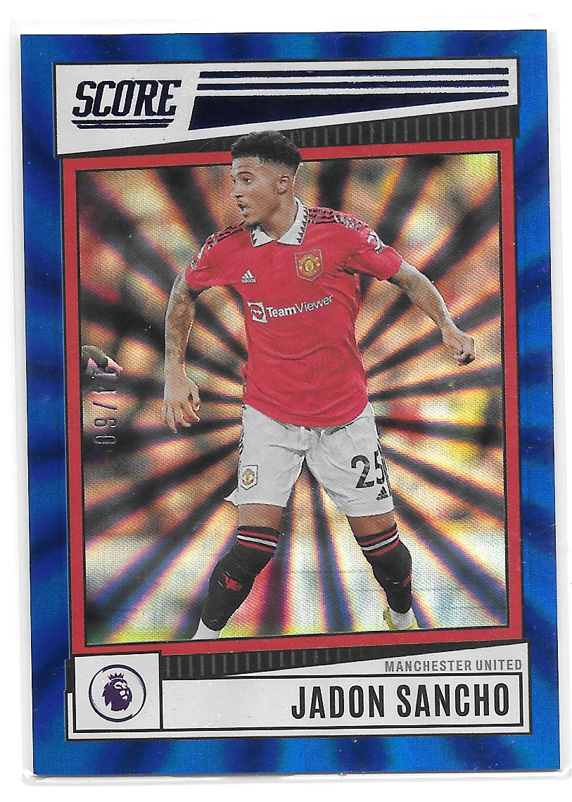 Jadon Sancho (Manchester United) Blue Laser /60 Panini Score Premier League 22-23