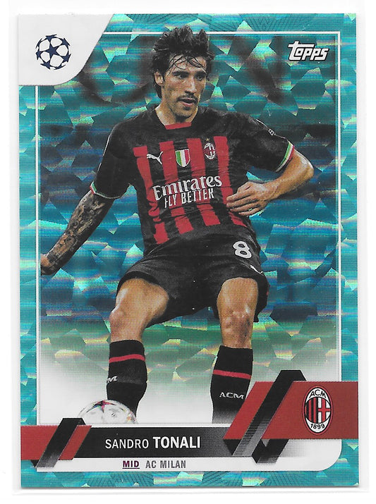 Sandro Tonali (AC Milan) Icy Aqua Foil /399 Topps UCC Flagship 22-23