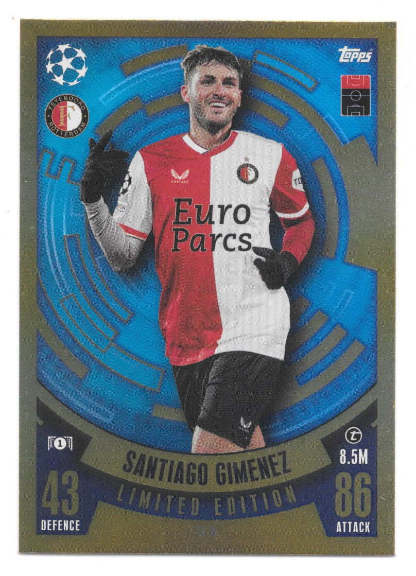 Santiago Gimenez (Feyenoord) Limited Edition Match Attax 23/24