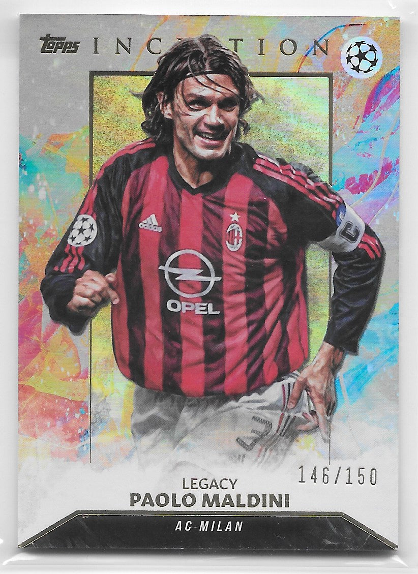 Paolo Maldini (AC Milan) Legacy Rainbow Foil /150 Topps Inception UCC 2023-24