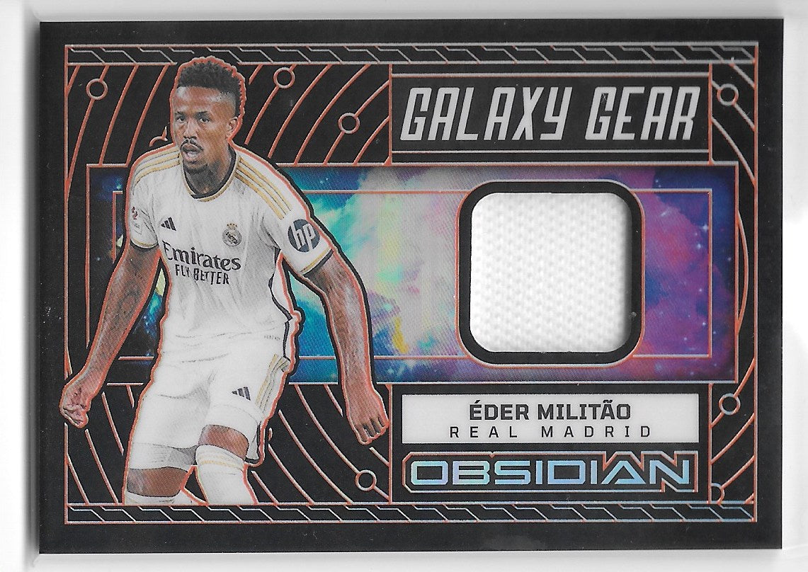 Eder Militao (Real Madrid) Galaxy Gear Orange Relic /99 Panini Obsidian Soccer 23-24