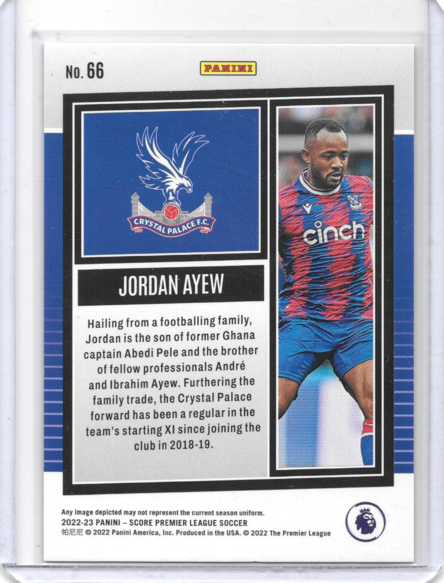 Jordan Ayew 2022-23 Panini Score Premier League Orange Laser /35