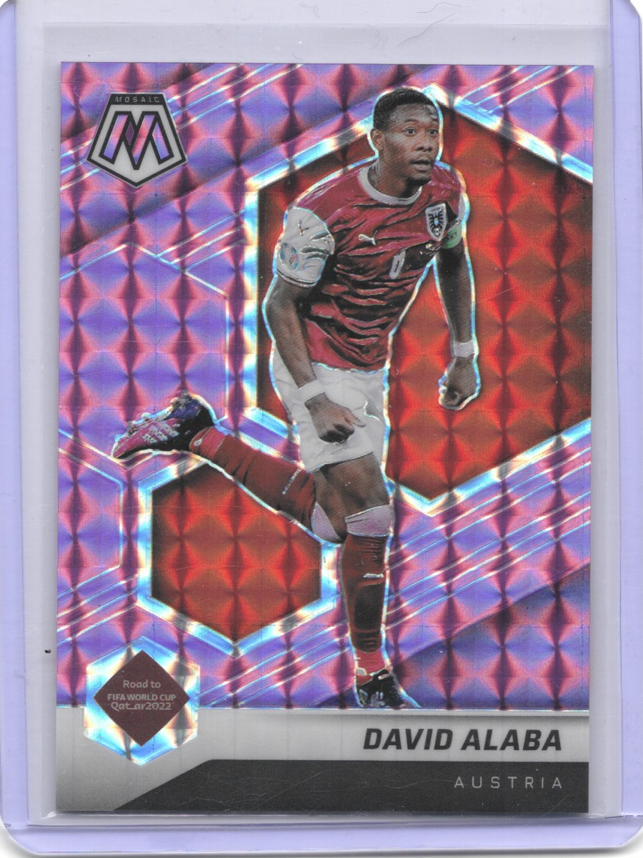 David Alaba 2021-22 Panini Mosaic FIFA Road to World Cup Purple /49