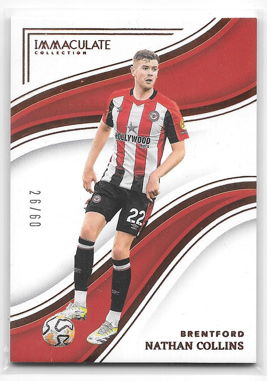 Nathan Collins (Brentford) /60 Panini Immacute Soccer 23-24