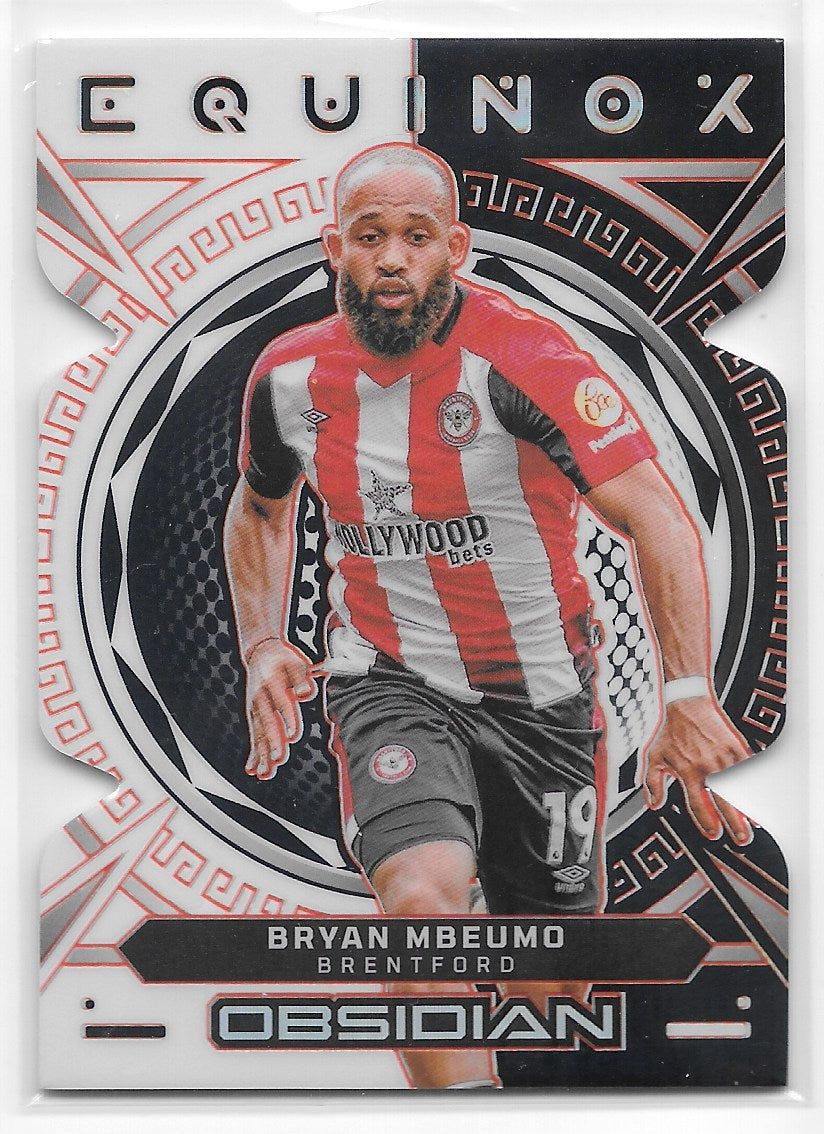 Bryan Mbeumo (Brentford) Equinox Electric Etch Orange /99 Panini Obsidian Soccer 2023-24