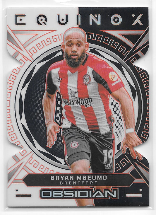 Bryan Mbeumo (Brentford) Equinox Electric Etch Orange /99 Panini Obsidian Soccer 2023-24