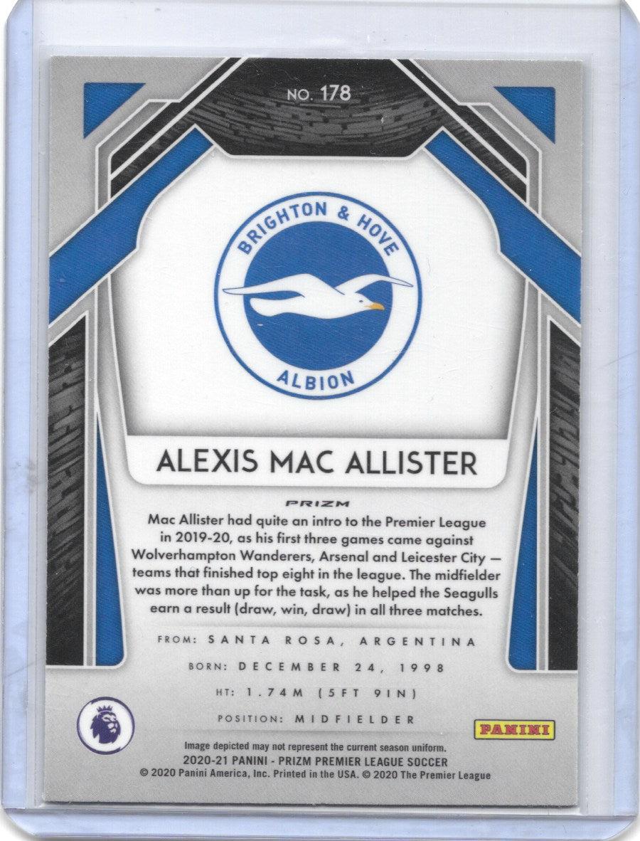 Alexis Mac Allister 2020-21 Panini Prizm Premier League Green Wave RC